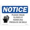 Signmission OSHA Sign, Please Wear Gloves If Handling With, 24in X 18in Rigid Plastic, 24" W, 18" H, Landscape OS-NS-P-1824-L-17657 - alternate 1